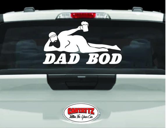 Dad Bod Custom Vinyl Decal, Funny Car Custom Stickers, Dad Bod Custom Car Vinyl Decals