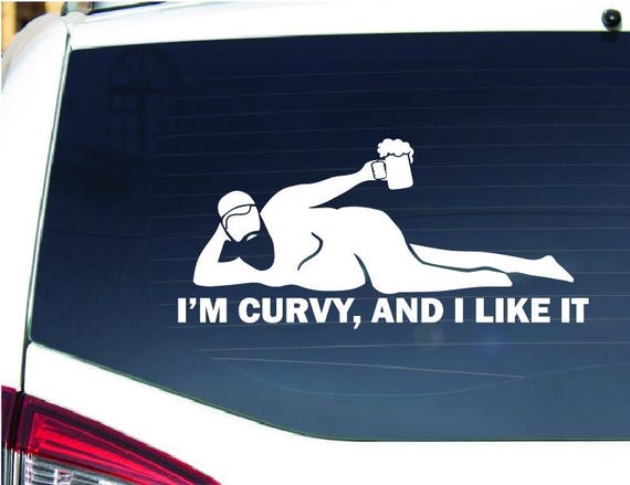 Dad Bod Custom Vinyl Decal Curvy and I Like It, Funny Car Custom Stickers, Dad Bod Custom Car Vinyl Decals