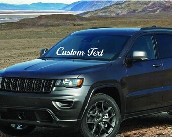 Custom Windshield Vinyl Decal: Personalized Text, Logo, or Message