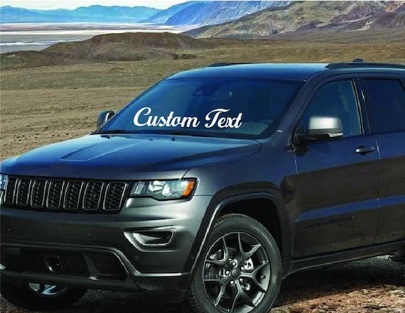 Custom Windshield Banner Decal, Custom Text Vinyl Lettering Sticker, Create Your Own Personalized Window Stickers