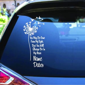 In Memory Car Decal, Memorial Window Decal, In Loving Memory Car Sticker, Memorial Gift