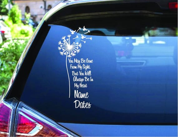Personalized 'In Loving Memory' Vinyl Window Decal - Custom Text Memorial Tribute For Car/Truck