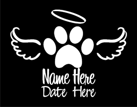 In Memory Pet Custom Car Memorial Vinyl Decal Sitcker, Memorial Dog Car Decal, In Loving Memory Pet Car Decal ,Pet Memorial Decals for Cars