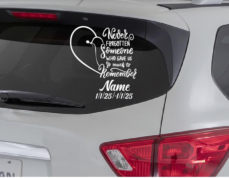 In Loving Memory Of Dove Memorial Decal – 11 Inch Vinyl Window Car Sticker