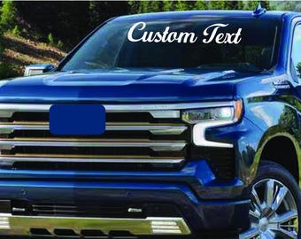 Matte Windshield Decal: Color Custom Vinyl