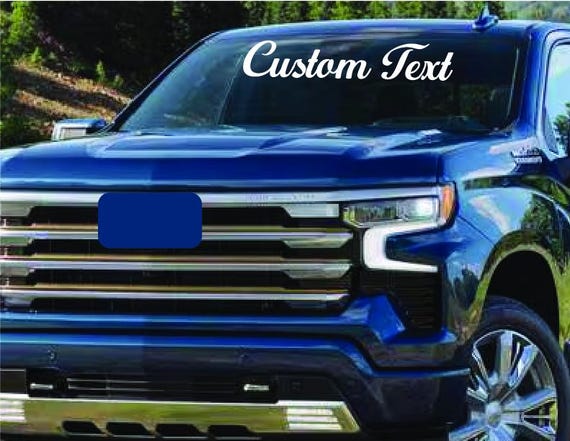 Custom Windshield Decal, Personalized Windshield Banner Stickers, Create Your Own Unique Vinyl Lettering Text Sticker