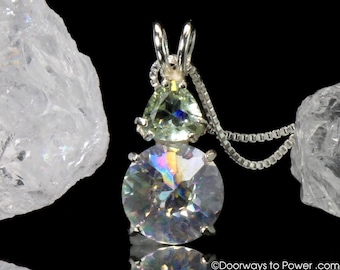 Angel Aura Radiant Heart Crystal Pendant with Andara Crystal Glass