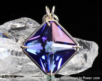 Tanzine Tanzan Aura Quartz Magician Stone Pendant .925 SS Healing Quartz Crystal Necklace Pendant A+++