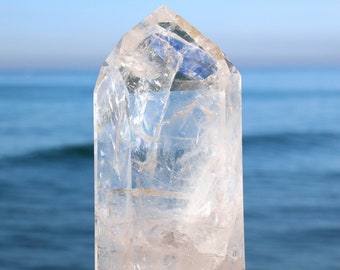 Big & Powerful Clear Quartz Crystal Point Temple Heart Dow Healing Master Crystal 'Working Wonders' 21 lbs