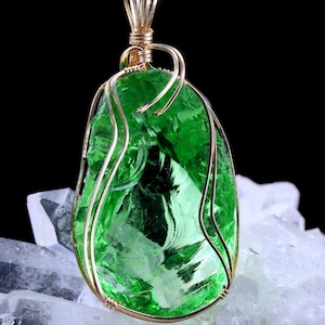 Ethereal Mint Monatomic Andara Pendant 14k Original Lady Nellie Andaras Mt Shasta California