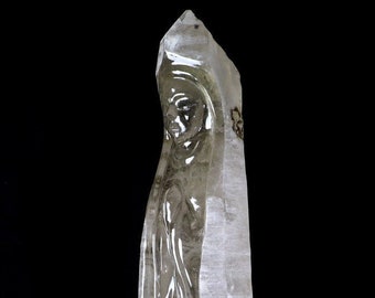 Star Mother Laser Quartz Crystal Point Sculpture Masterfully Hand Carved Rare & Special