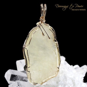 Libyan Desert Glass Crystal Pendant 14k