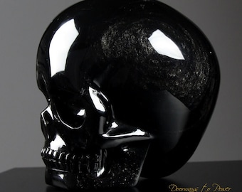Ultra Rare & Powerful Black Obsidian Magical Child Skull 'COLOSSAL DEFENDER' Hand Carved By Leandro De Souza