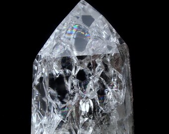 Fire and Ice Rainbow Quartz Master Crystal 'Clear Light'