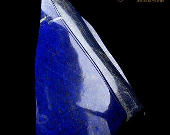 Big Lapis Lazuli & Pyrite Crystal Altar Stone A +++