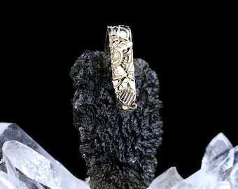 Moldavite Light Language Pendant 14k Ultra Rare