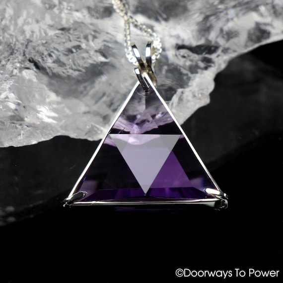 USA Seller Triangle Pendant Sterling Silver 925 Best Deal Jewelry Amethyst