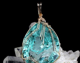 Aqua Serenity Andara Pendant 14k 'Atlantean Hologram' Ultra Rare 1995