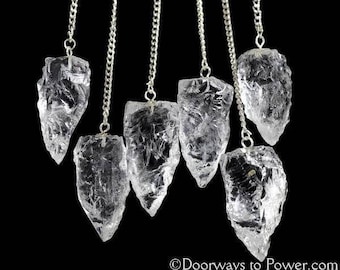 Clear Quartz Casa Crystal Pendulum Blessed & Energized A+++ Dowsing Answers Pendulum