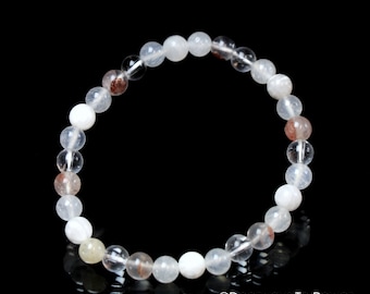 Vibrational Ascension™ 2021 Crystal Energy Bracelet White Azeztulite, Agnitite, Satya Mani Quartz, Satyaloka Clear Azeztulite