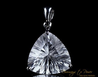 Phenacite Crystal Pendant .925 SS Ultra Rare