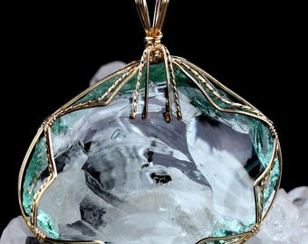 Aqua Serenity Andara Pendant 14k 'Atlantean Hologram' Ultra Rare 1995