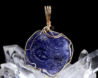 Tanzanite Dragon Crystal Pendant 14k 'Ultra Rare'