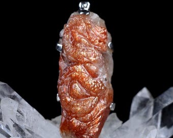 Sunstone Crystal Dragon Carving Talisman 'Pure Manifestation' SS