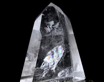 Clear Quartz Channeling Master Crystal 'Angelic Infinity Point' with Rainbows A +++
