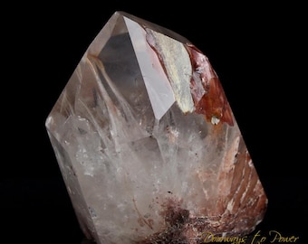 Angel Phantom Amphibole Quartz Crystal Point