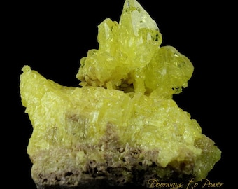 Fine Native SULFUR Crystal Specimen Bolivia 'Transformation & Balance' Collectors Quality A+++