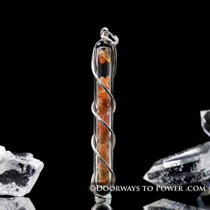 Creativity Crystal Energy Pendant .925 SS | Zincite, Carnelian & Spessartine Garnet