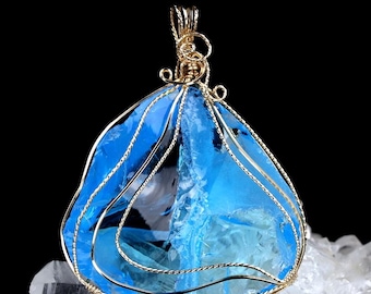 Oracle Eye Monatomic Andara Crystal Pendant 14k
