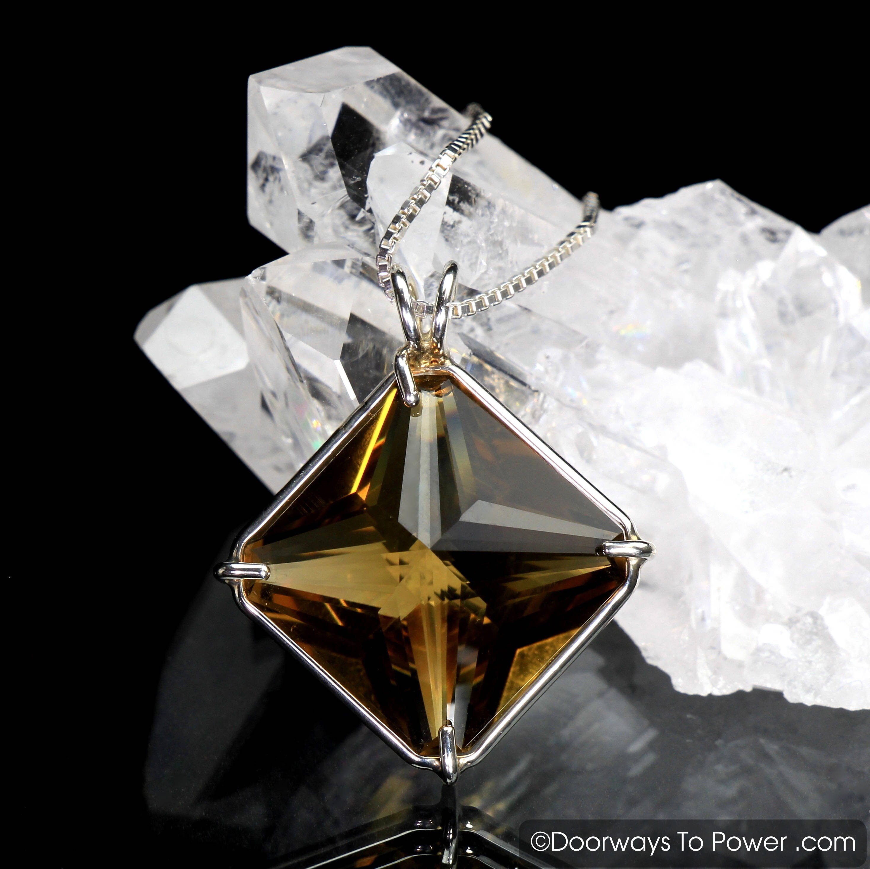 Citrine Quartz Magician Stone Pendant abundance Stone Etsy