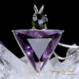 Amethyst Quarz Moldavit Angelic Star Anhänger SS