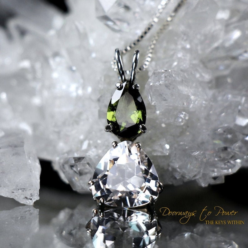 Synergy 12 Stone Pendant Danburite Gemstone Moldavite Stone A+ Synergy 12 Stone Pendant Danburite Gemstone Moldavite Stone A+