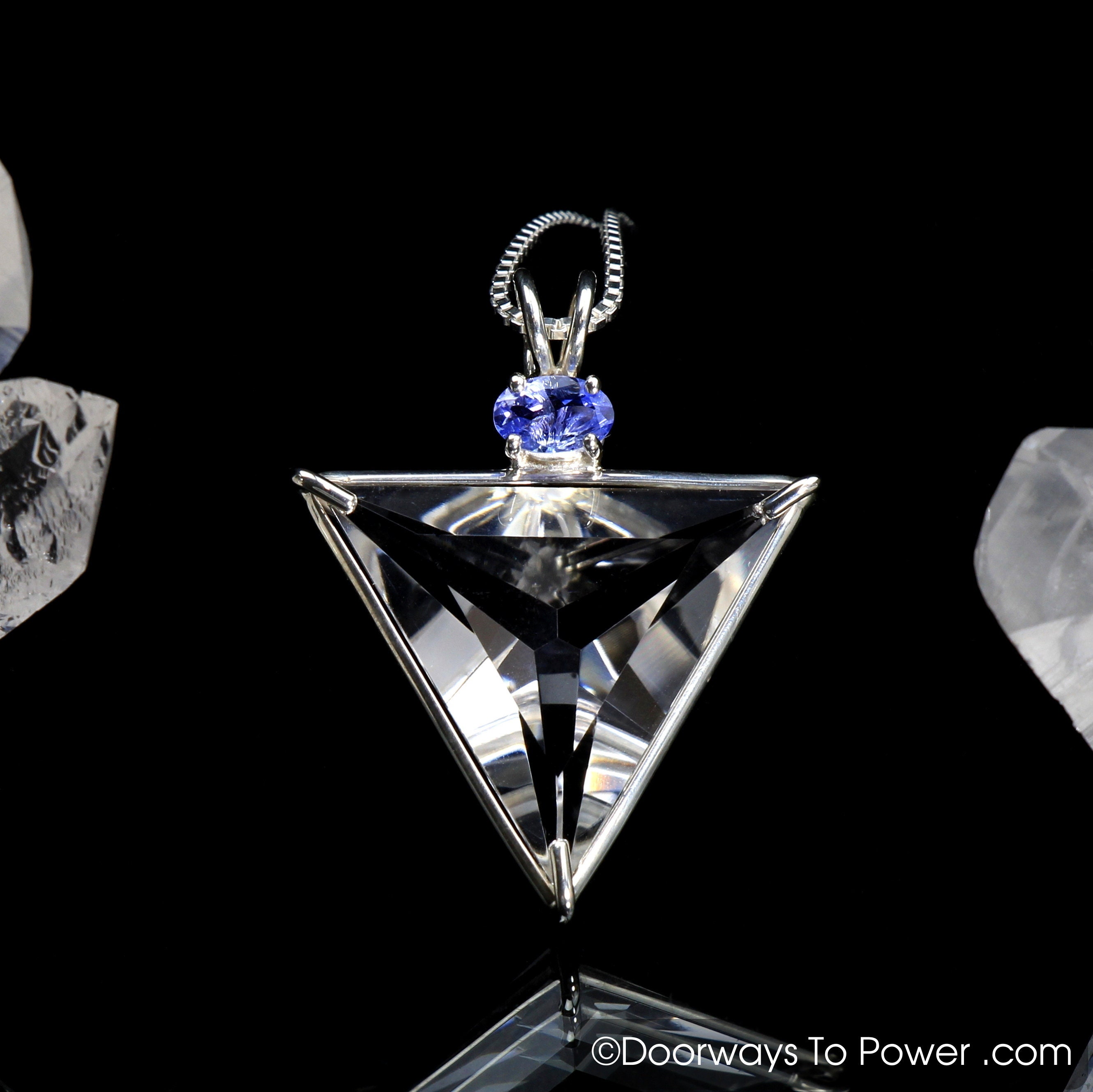 Clear Quartz Angelic Star Pendant With Tanzanite - Etsy