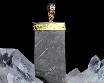 Meteorite Light Language Crystal  Pendant ™ 22k Gold
