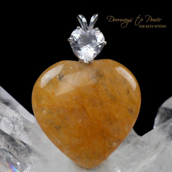 Himalayan Gold Satyaloka Azeztulite Heart Pendant Azozeo Activated Etsy