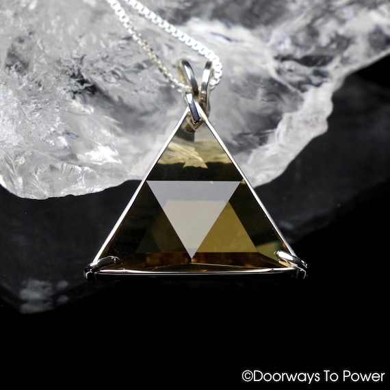 Citrine Star of David Vogel Crystal Pendant .925 SS  Abundance Crystal  Manifestation Triangle Pendant Healing Pendant Energy Pendant