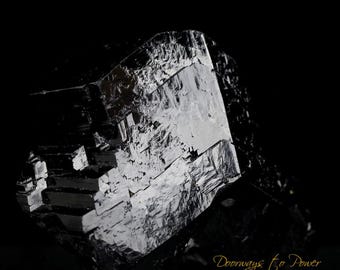 Black Tourmaline Etched Record Keeper Crystal Cannon 'Armor Grid'