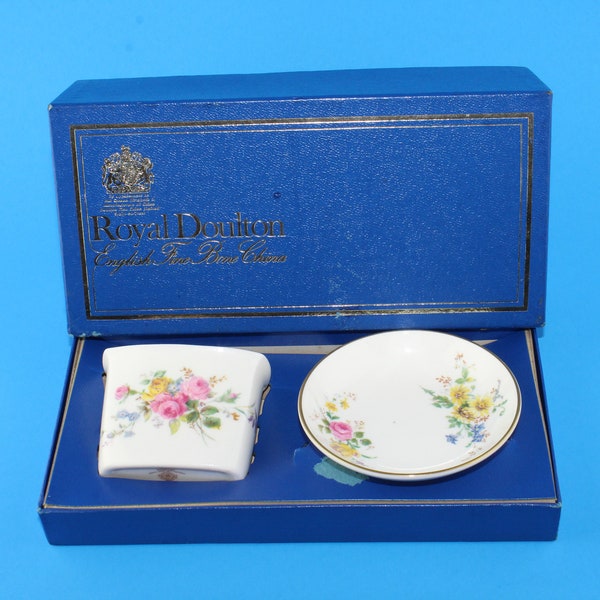 Royal Doulton Arcadia Canape Stick Holder - Tray Set