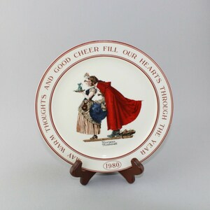 Norman Rockwell 1980 - Christmas Spirit of Friendship Collectors Plate Hallmark