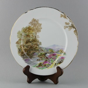 Vintage Shelley Bone China 8&quot; Salad Plate &quot;Heather&quot; Pattern