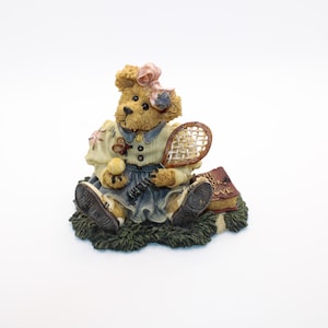 1999 Boyds Bear Bearstone Collection &quot;Chrissie...game, Set, Match&quot; Love Figurine