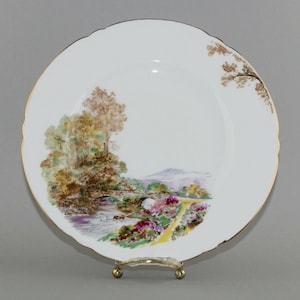Vintage Shelley Bone China 9 1/4&quot; Luncheon Plate Heather Pattern