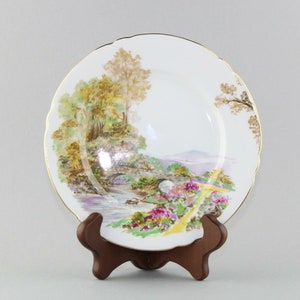 Vintage Shelley Bone China 7&quot; Dessert Plate &quot;Heather&quot; Pattern
