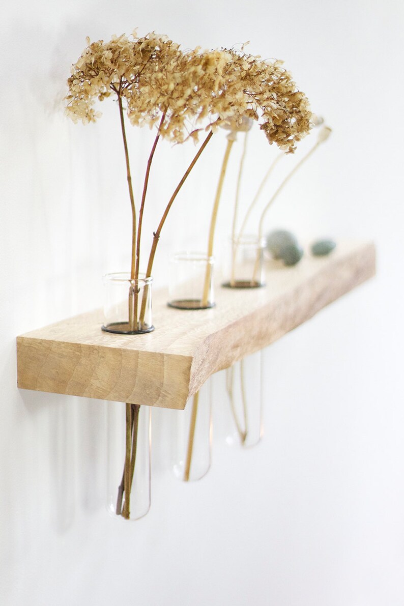 Floating shelves altar vases wall art Feng Shui side Etsy