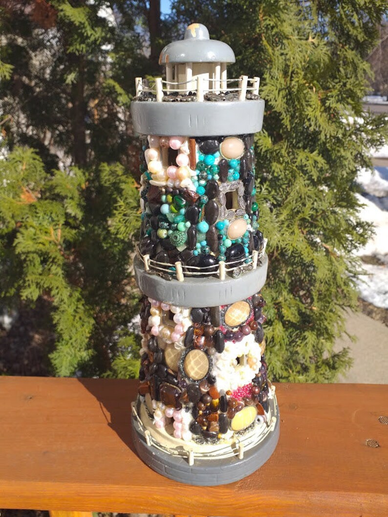 Mosaic Lighthouse Handmade Mosaic Lighthouse Mosaic Art Etsy