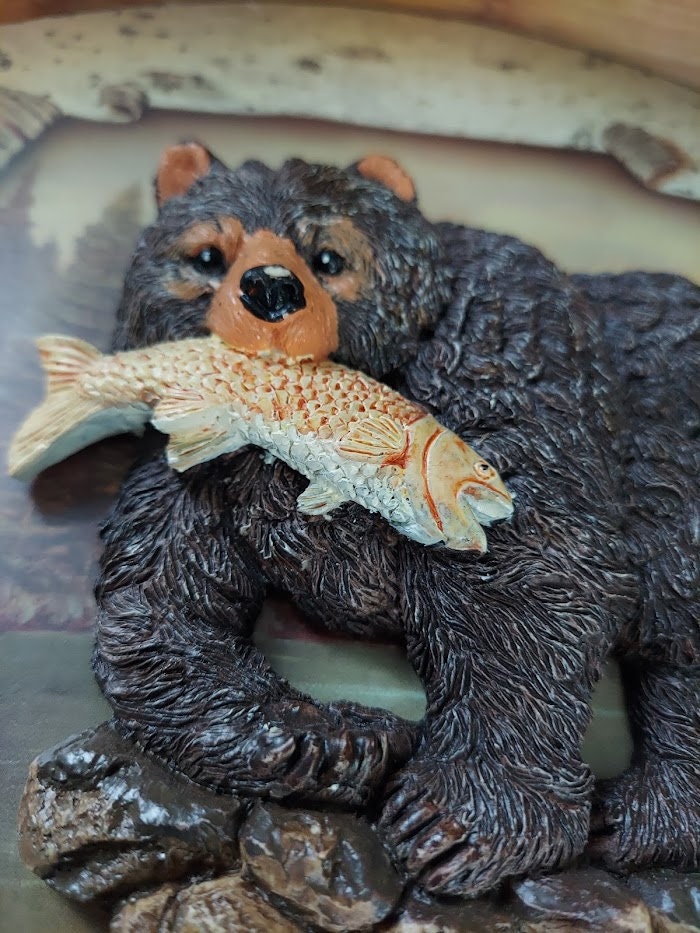 Vintage 3D Rustic Black Bear Coat Rack Retro Cabin Decor to Our